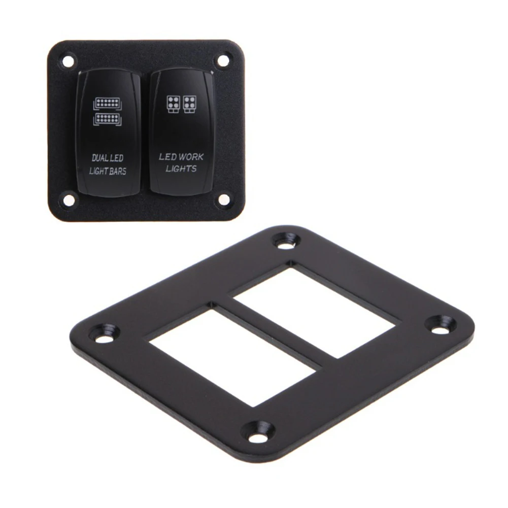 Black Aluminum Rocker Switch Panel Shell Offering Secure Mounting Solutions Across a Range of Vehicles and Equipment