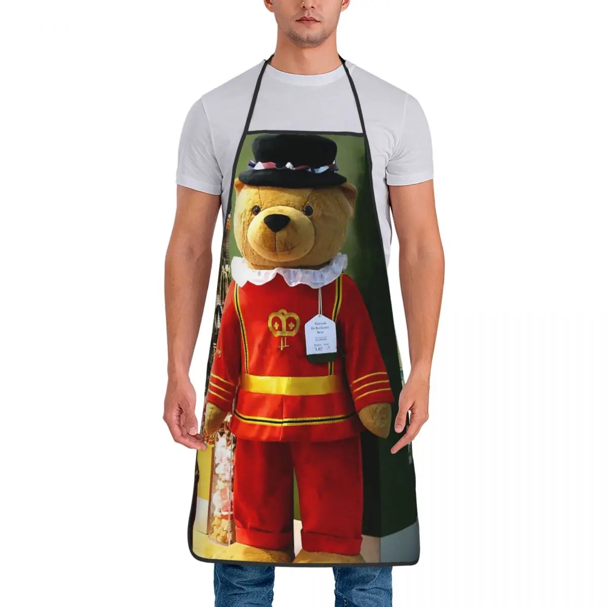 Harrods 6ft Beafeater Bear Apron Funny Home Kitchen Chef Cleaning Tablier Cooking Cuisine Bib for Women Men Adult Unisex