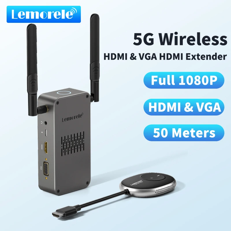 

Lemorele Wireless HDMI Transmitter & Receiver Projector 4k projector Video Extender Display tdt hd tv receiver