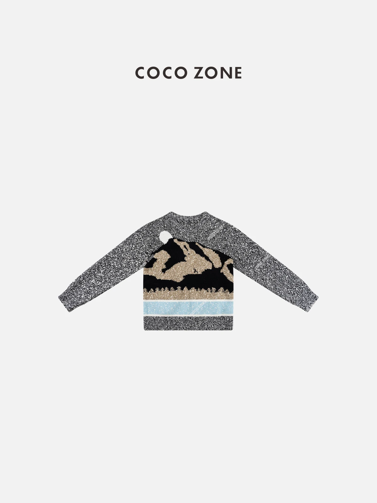 

Spring Commute Style Knitted Sweater round Neck 100% Wool Color Block Design Embroidery Women's Long Sleeve Crew Neck Pullover