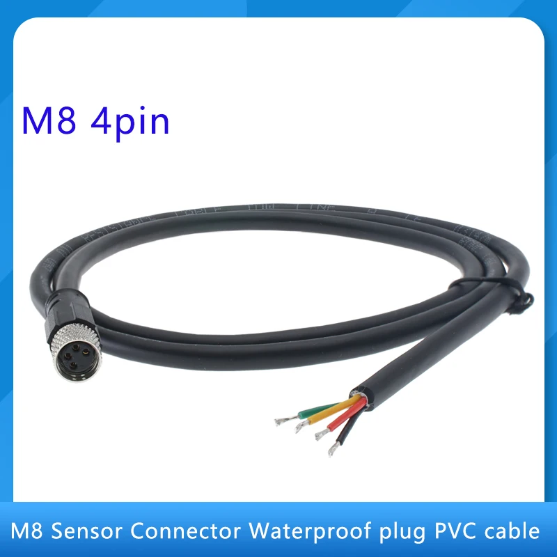 

M8 Male Female Aviation Plug Cable Waterproof IP67 4 5 8Pin Sensor Signal Wire Connector M8 Connection Shielded Line