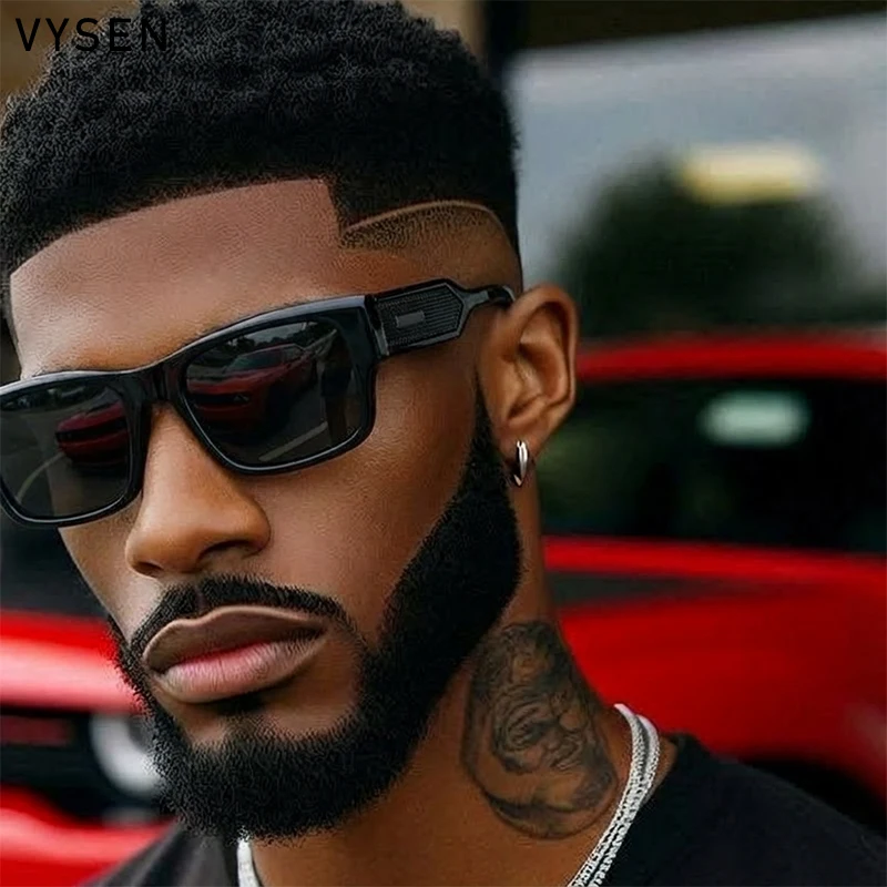 

Vintage Punk Polarized Square Sunglasses Men 2025 Luxury Brand Classic Steampunk Outdoor Sunglass Driving Shades Eyewear UV400