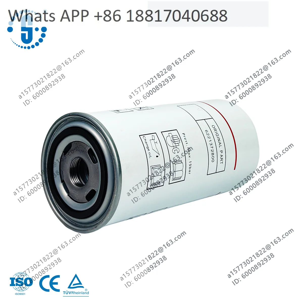 Screw air compressor, external oil separator core, oil and gas efficient filtration 6221372800