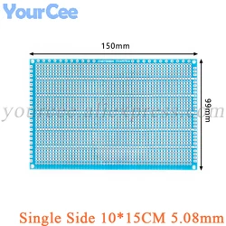 Universal Experimental Board Single Sided PCB 10*15CM 2.54MM 5.08mm Spacing Glass Fiber Blue Oil Universal PCB 10x15CM