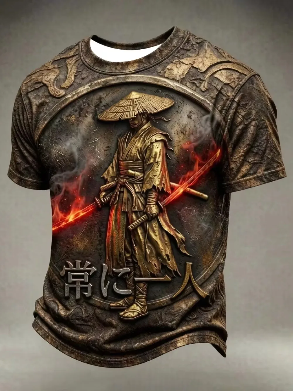 Japanese Samurai Warrior 3D Print Sport Quick-dry Breathable Men T-shirt Outdoor Street Casual Fashion Training Parent-Child Top