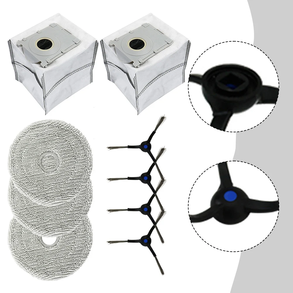 

1 комплект, тканевая сумка для швабры, комплект боковых щеток для ECOVACS, DEEBOOT, аксессуары для мини-аксессуаров, аксессуары для уборки дома