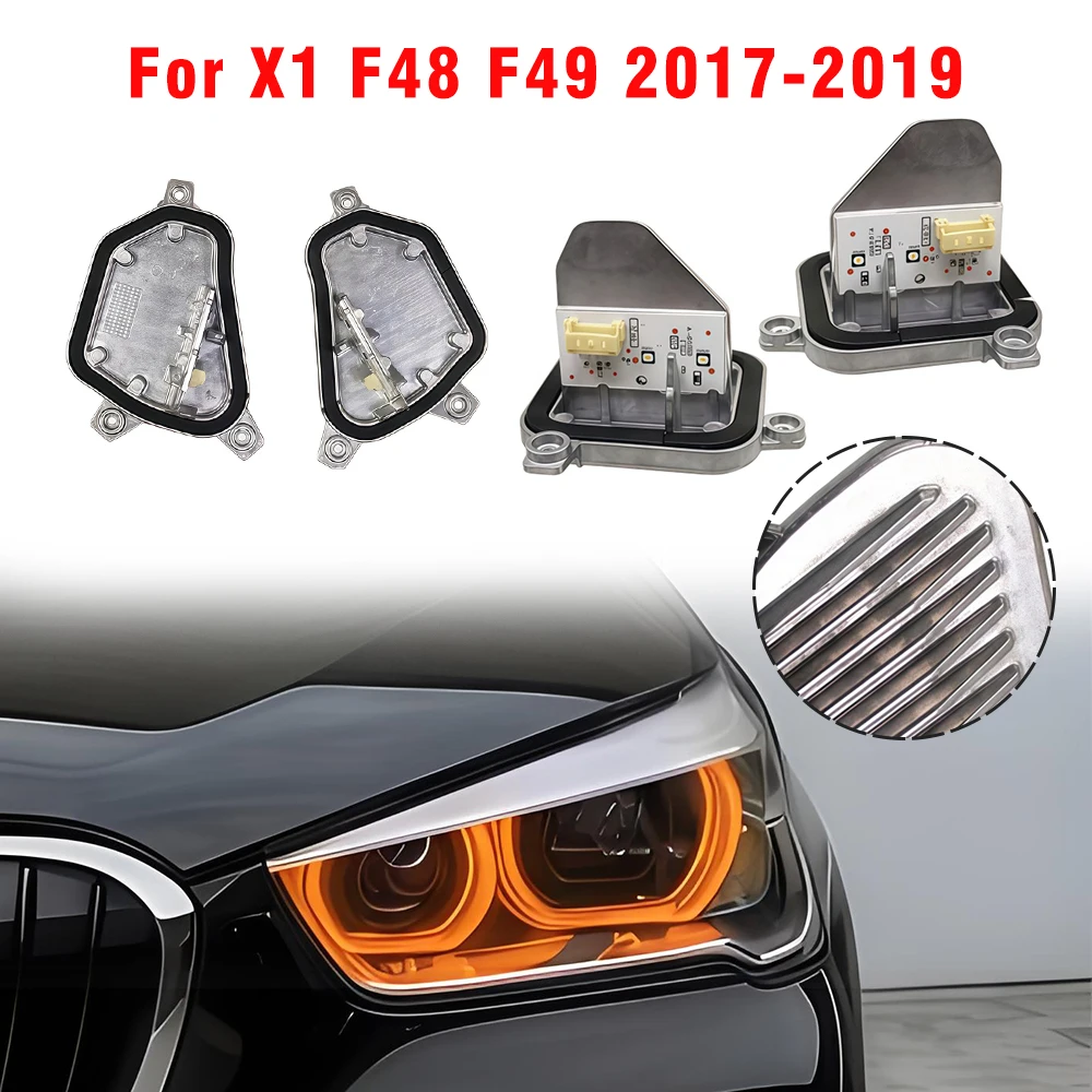 

Yellow Angel Eyes DRL Board 63117428792 For BMW X1 F48 2017-2019 LED Headlight Blue Red Daytime Running Light Module 63117428791