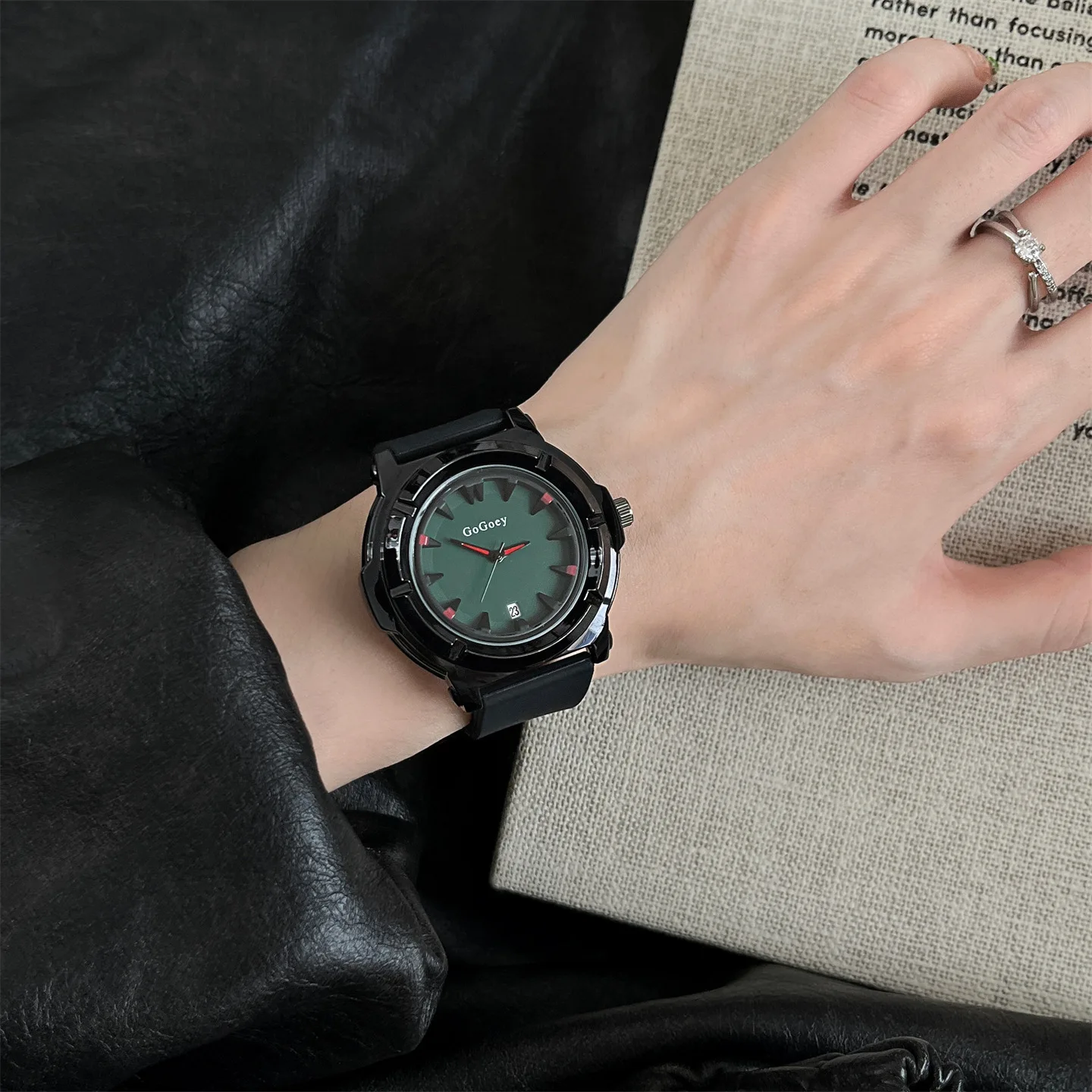 

GoGoey College Style Silicone Watch Live Broadcast, Internet Famous Quartz Women's Student Large Dial, Popular Item Gift