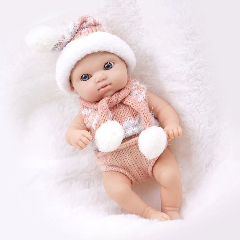 8inch Newborns Baby Girl in Vinyls Perfect for Parent Child Interaction Child Friendly Realistic Girl