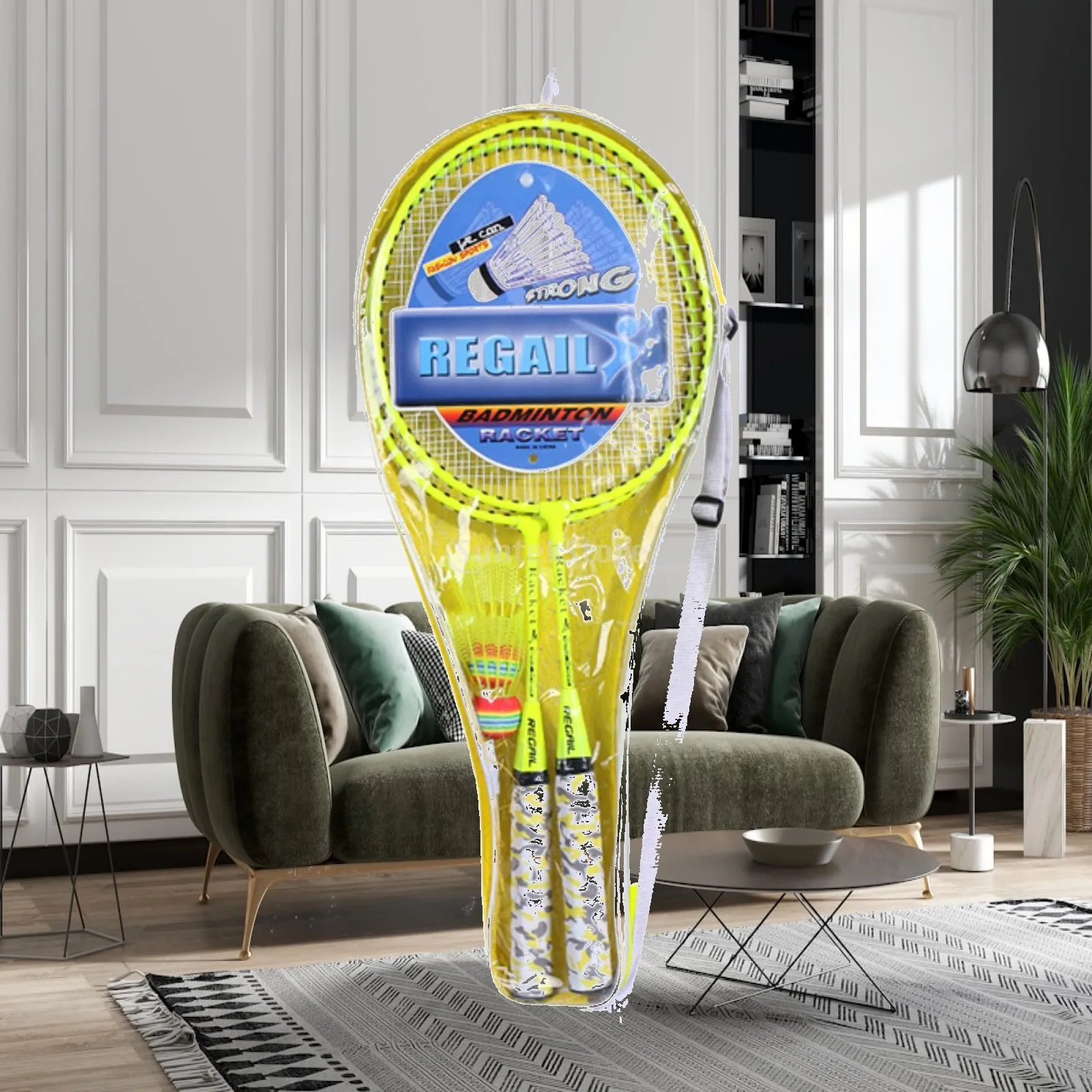 Kids Badminton Racket Set Outdoor Games Activities with 2 Badmintons Interactive Comfortable Grip for Outside Backyard Beach
