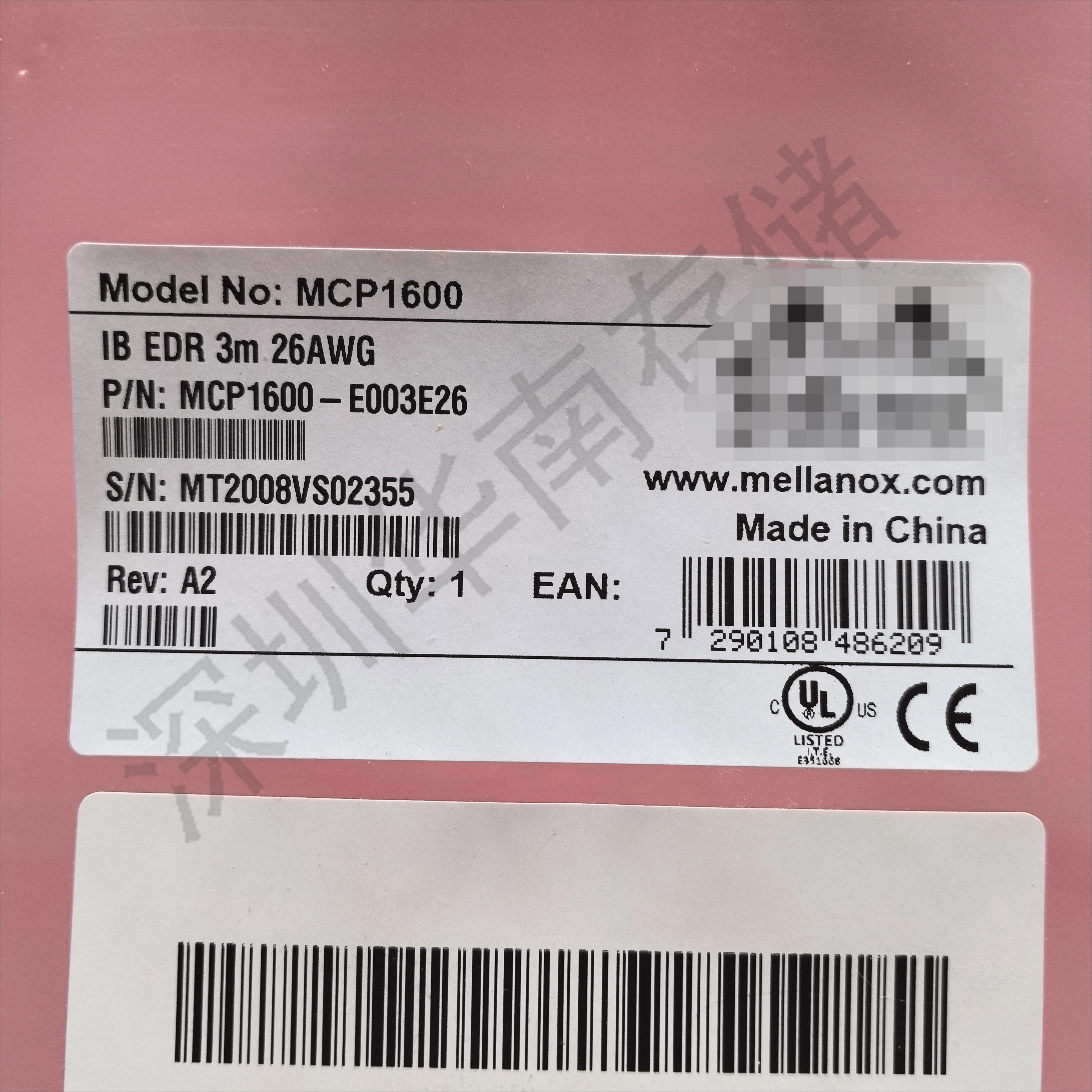 Para cabo mellanox MCP1600-E003E26 100G 3m DAC IB, conexão direta