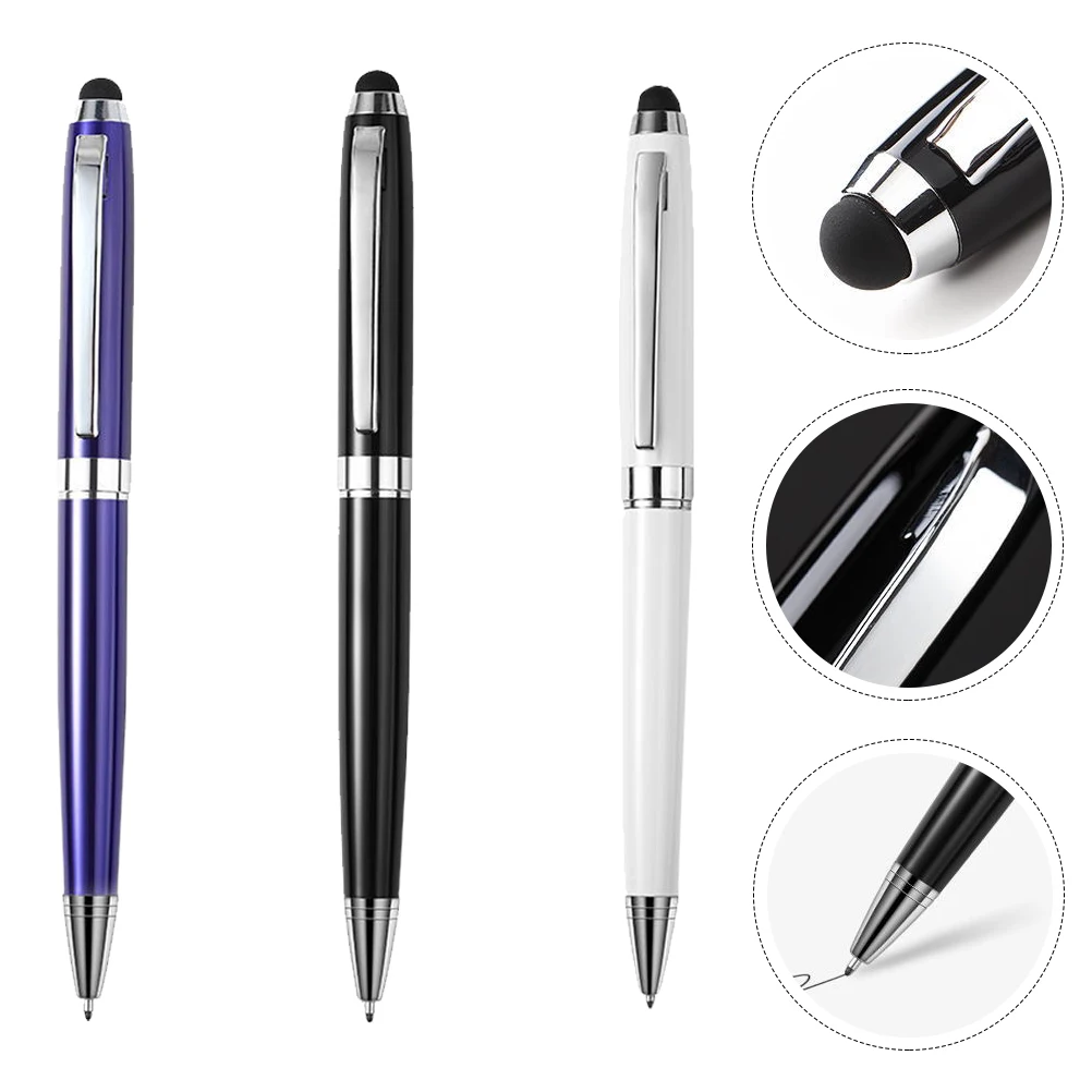 

3 Pcs Capacitor Pen Stylus Universal Touch Screen Device Dot Metal for Work