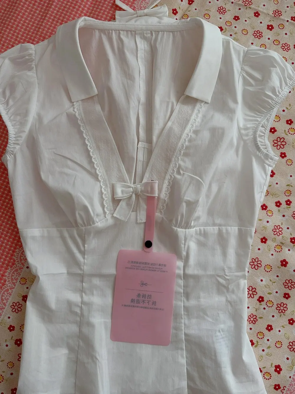 

Ele Lace Trim ort Sve V-Ne Women's irt Slimming Fit Sexy Summer Top Commute Sle Pure Color Silk Material