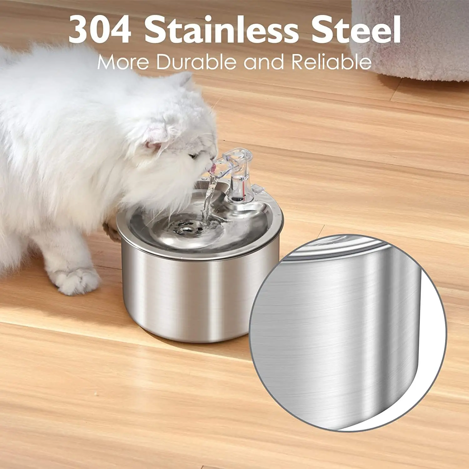 Smart Pet Water Fountain - Stainless Steel Cat & Dog Dispenser, Automatic Filter, Hygienic & Convenient, Energy Saving Design