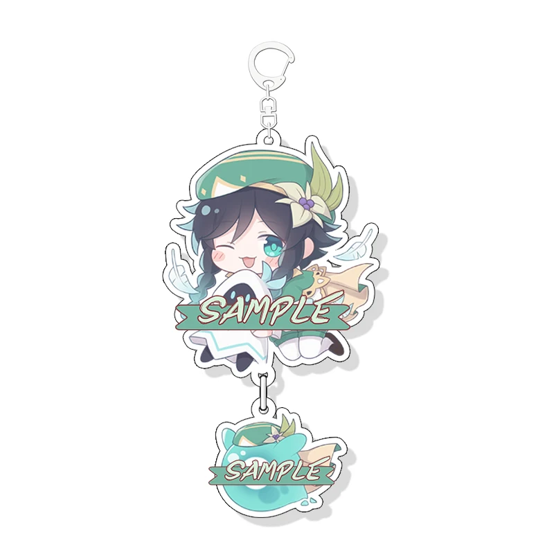 

Anime Genshin Impact Albedo Eula Cosplay Game Keychain Pendant Cute Ambitus