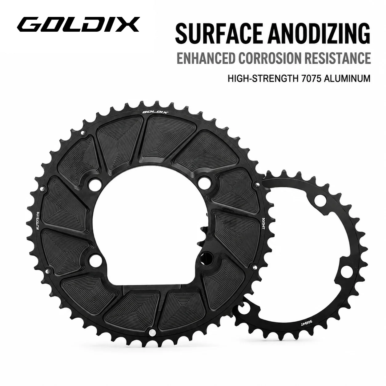 GOLDIX AERO Double Chainring 110BCD 4 Bolt Road Bike Sprocket For Shimano DURA-ACE R9200 ULTEGRA R8100 105 R7100 11S 12 Speed