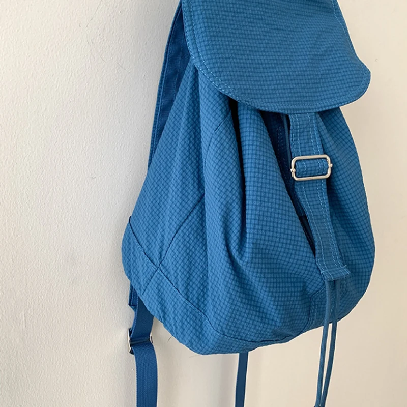 Повседневный женский рюкзак большой емкости, модный школьный рюкзак унисекс со складками, тканевая сумка, корейский дорожный рюкзак 2025