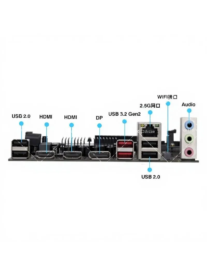 Mini ITX Motherboard Set with Onboard CPU for AI Computing, Supports 125H 155H 165H
