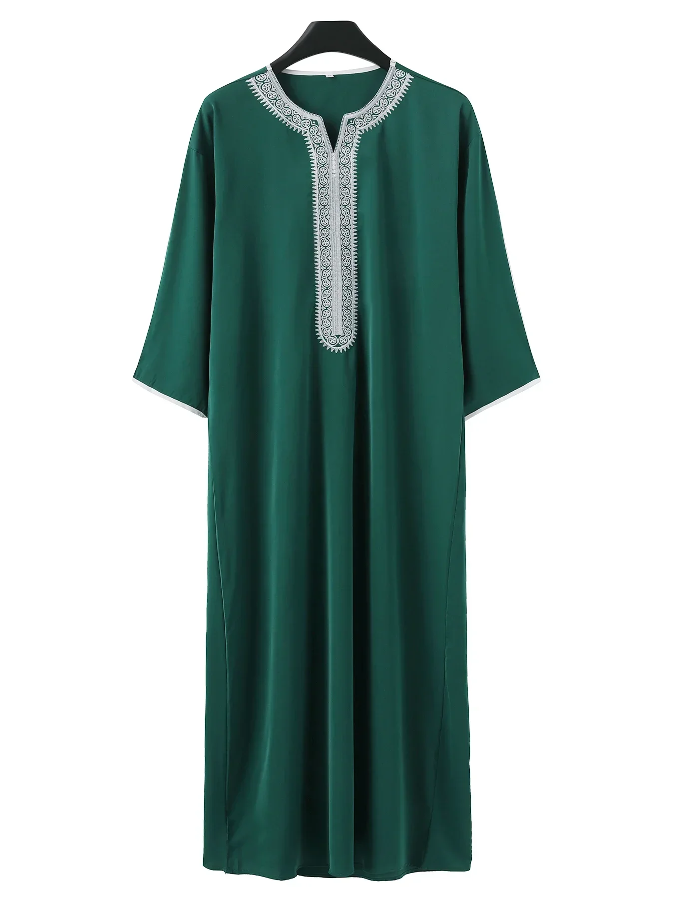 Neue 2025, muslimische Mode-Abayas für Männer, Patchwork-Stickerei, lange Robe, saudi-arabischer Kaftan, männlicher Jubba-Thobe, islamische marokkanische Abaya