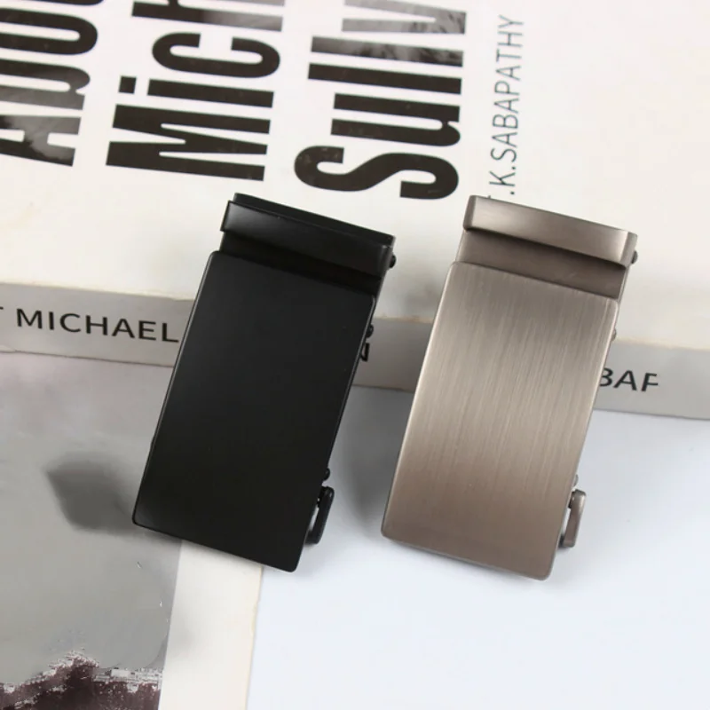 أحزمة جلدية للرجال بإبزيم تلقائي بإبزيم معدني معدني مشبك حزام أوتوماتيكي عالي الجودة ملحقات حزام 3.5 سم #2