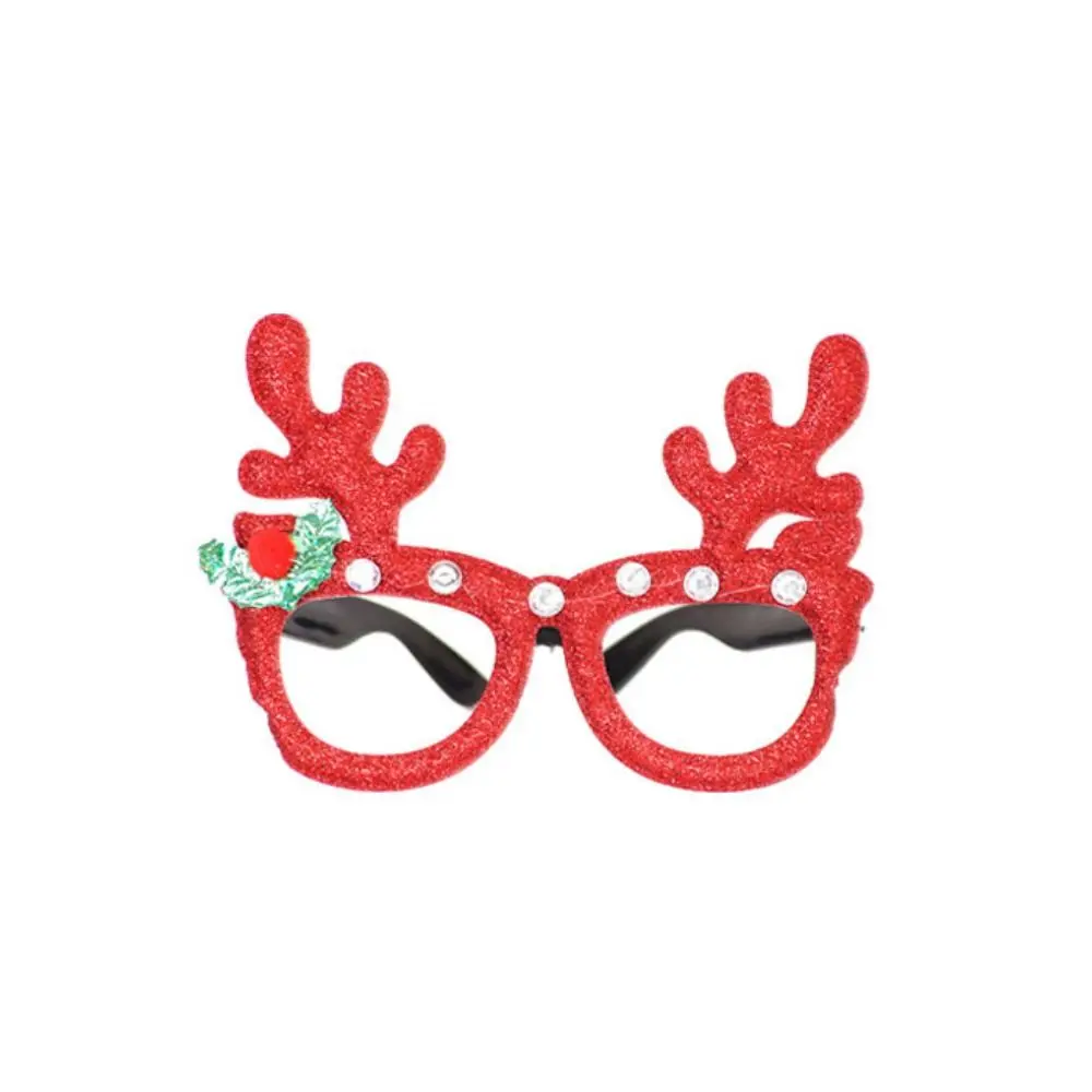 

Decorative Merry Christmas Glasses Santa Claus/Snowman/Christmas Tree Plastic Santa Snowman Glasses Foldable Colorful