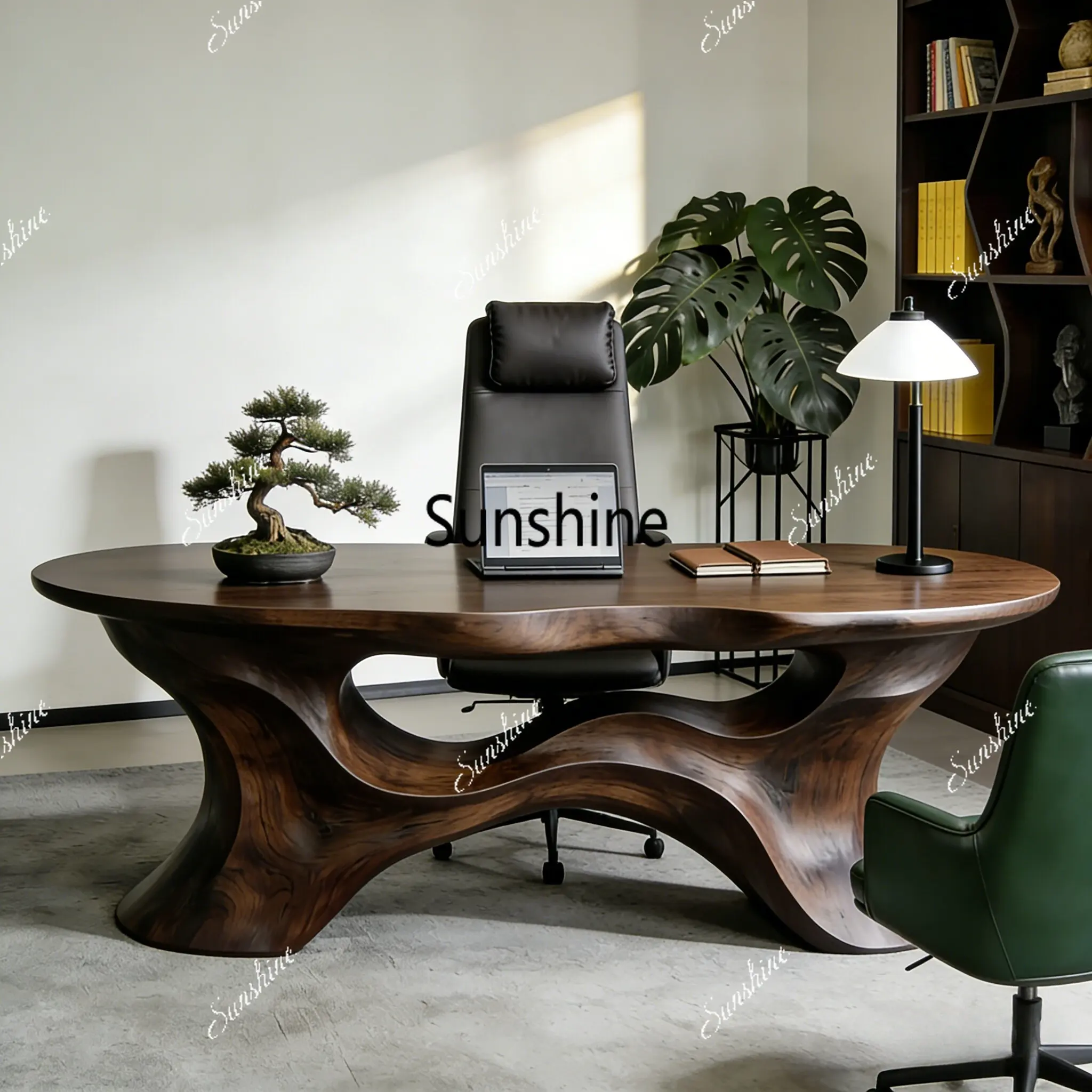 

New Chinese-style premium desk solid wood large apartment desk