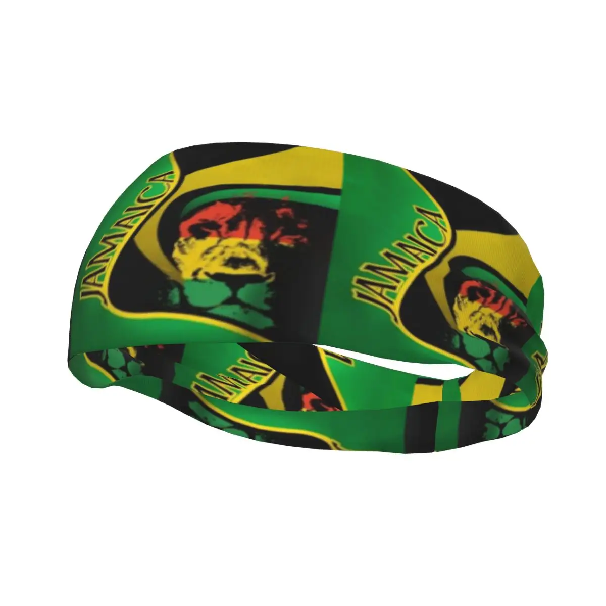 

Sports Headband Jamaica Lion Running Fitness Sweatband Absorbent Cycling Jog Hair Bandage