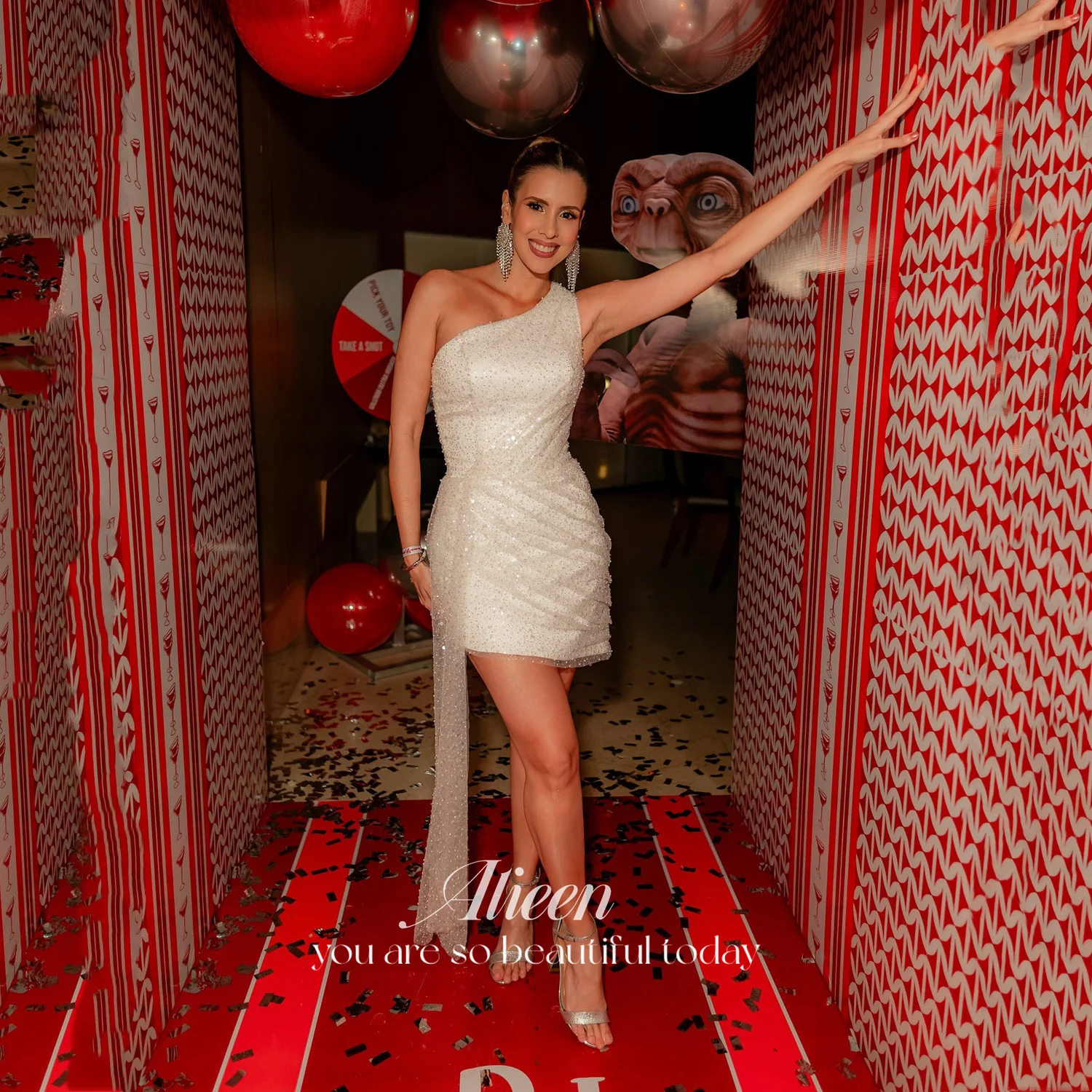 

Aileen Short Style Elegant Party Dresses for Special Occasions Prom Dresses 2026 Luxury Women Evening Dress فساتين سهرات Shiny