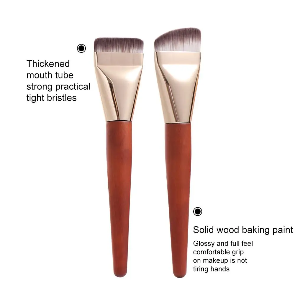 

Make Up Tools Ultra Thin Foundation Brush Soft Lightweight Flat Contour Brush Bevel Design Smooth Makeup Brushes Women