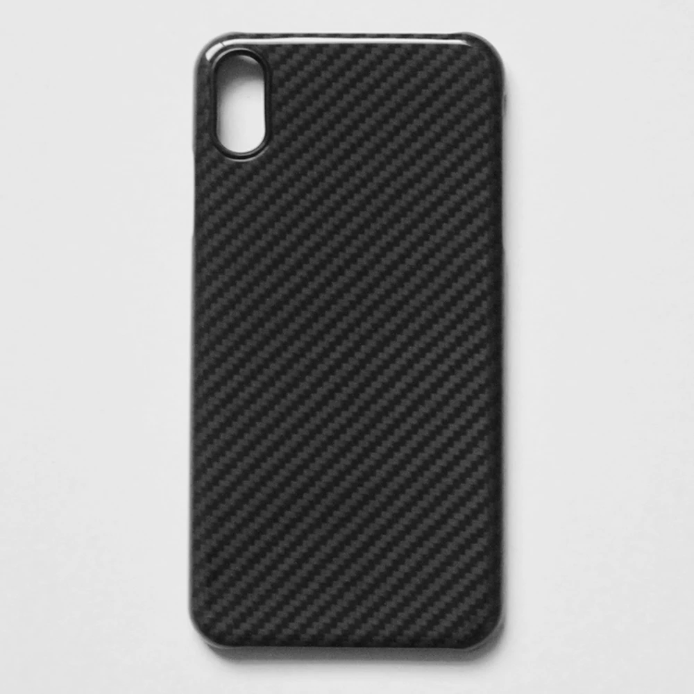 

Gloss Black Aramid Fiber Case for iPhone Xsmax Carbon Fiber Cover Super thin light Business iPhone XS Max Cover Shell