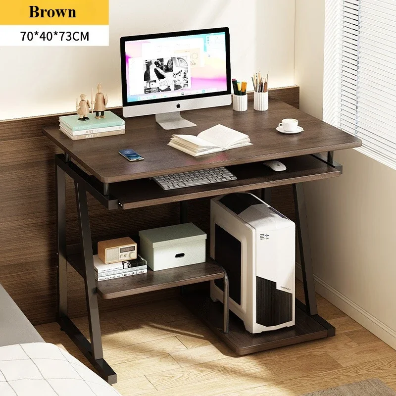 Small Computer Desk for Small Spaces Writing Table with Stand Keyboard Tray Monitor Storage for Home Office, Laptop Desk
