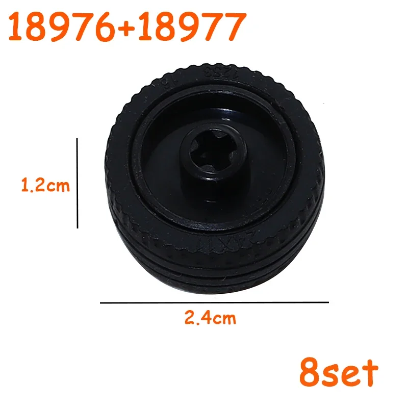 Wielen Auto Vrachtwagen Hub Technische Bakstenen MOC Motorfiets Bouwstenen 30285 18976 55982 55981 89201 92402 58090 35578 56891