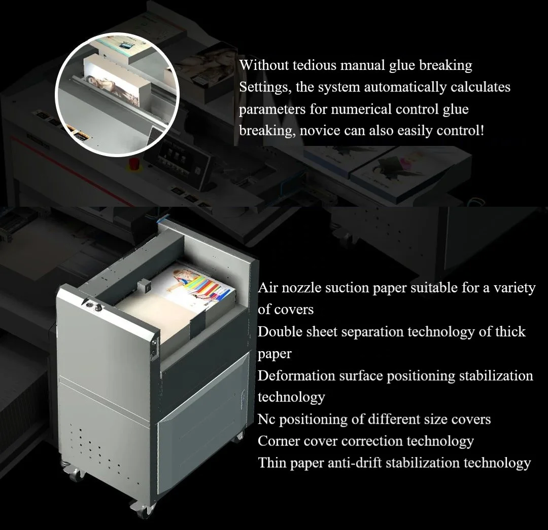 Máquina automática de encuadernación de pegamento para libros Digital EAV, carpeta de pegamento perfecta S2000E