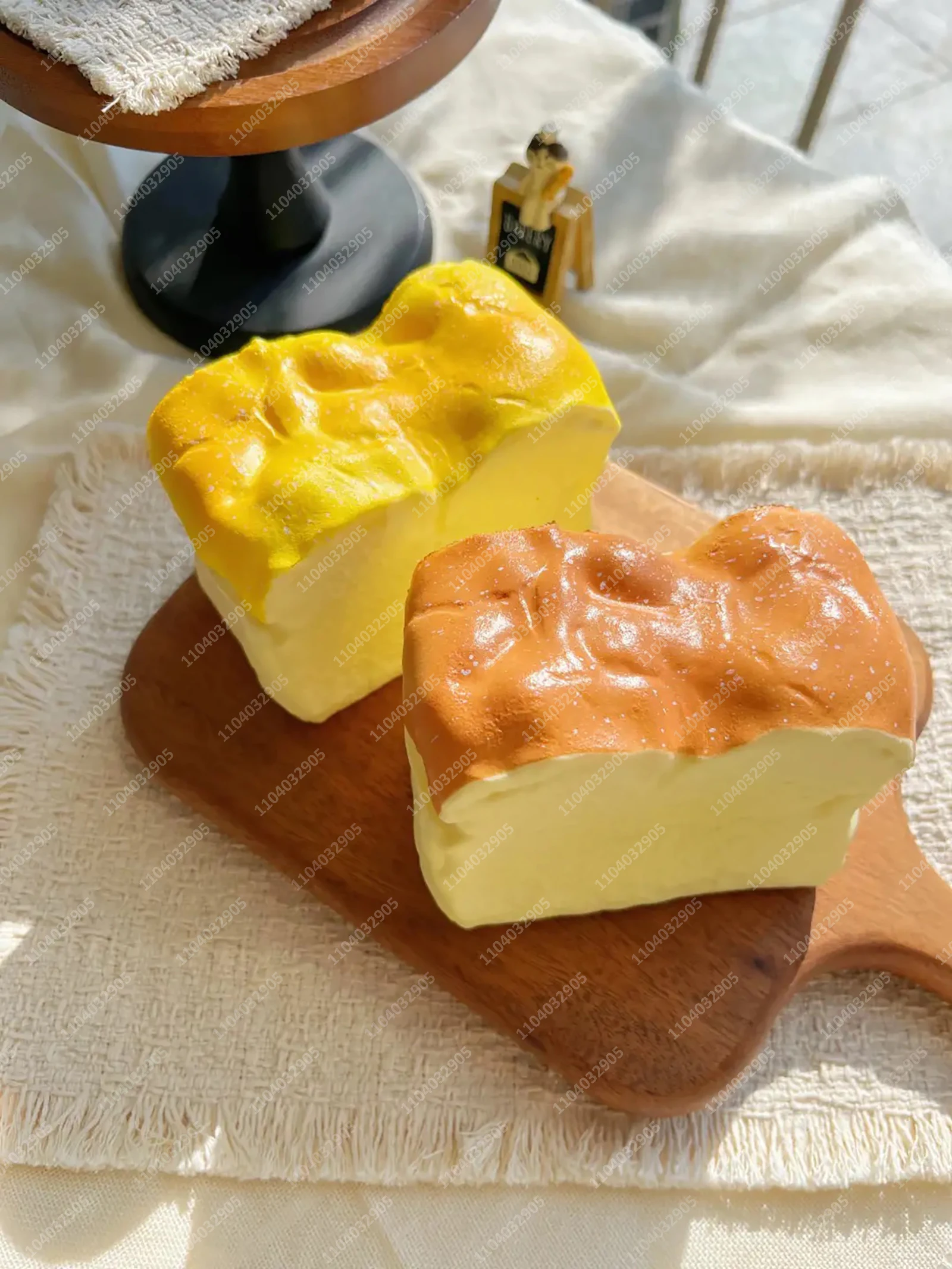 Ultra Soft Custard Bread Slow Rising Squishy Moist Realistic Bread ASMR Sensory Stress Relief Fidget Toys for Mood Relaxation