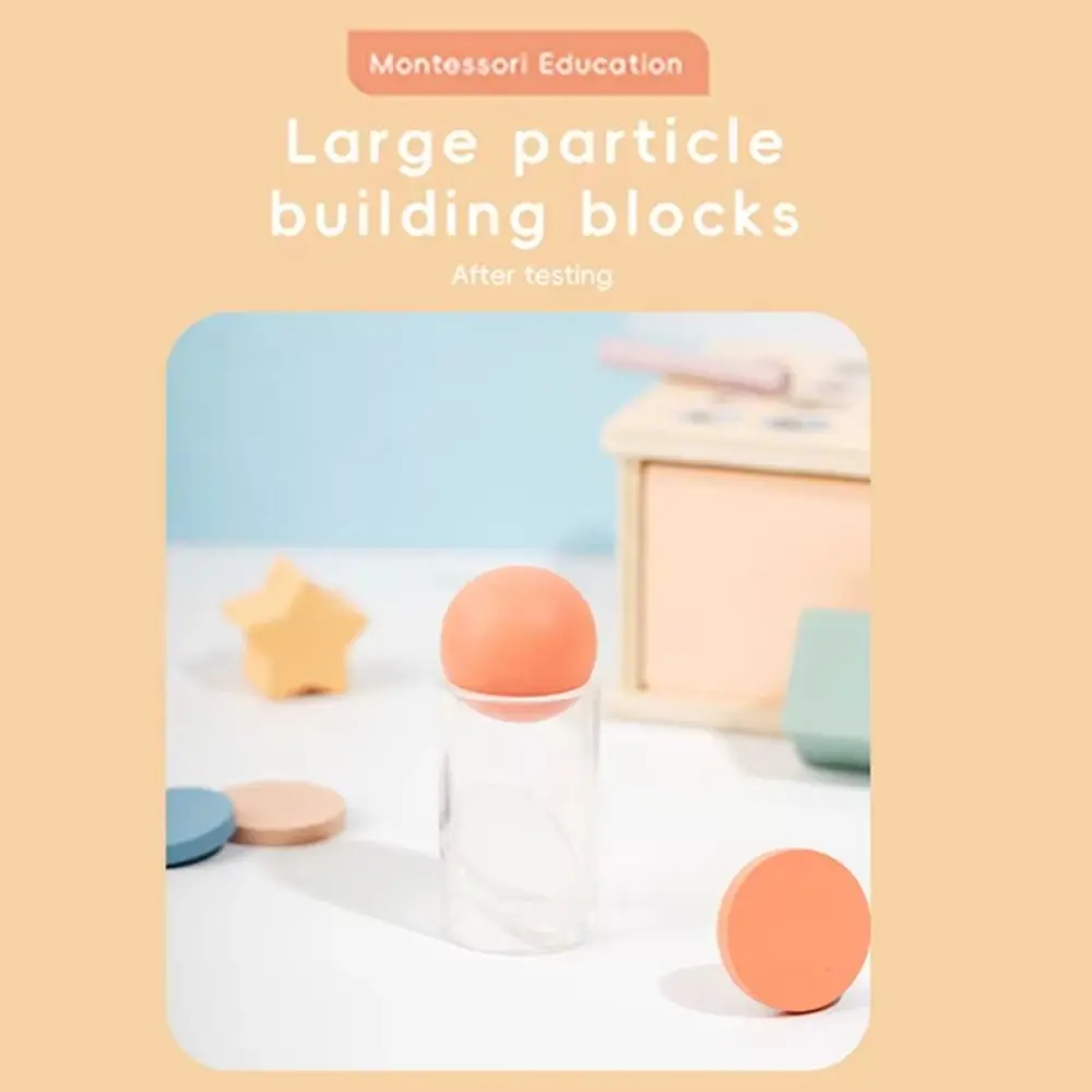 Objet en bois pour bébé, boîte permanente, forme assortie, motricité Fine, jouet en bois Montessori, boule de pièce de monnaie, goutte de couleur, Cognition