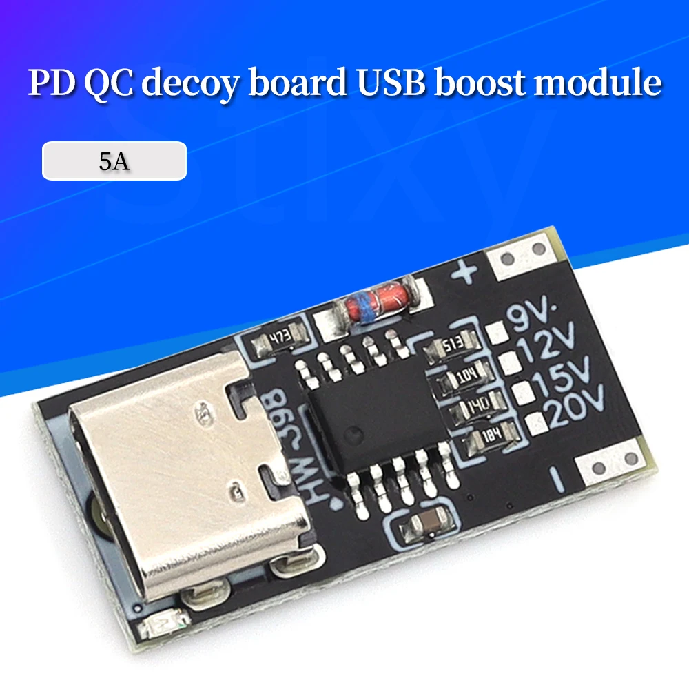Type-C PD2.0 PD3.0 9V 12V 15V 20V Fast Charge Trigger Polling Detector USB Boost Power Supply Change Module Charger Board Tools