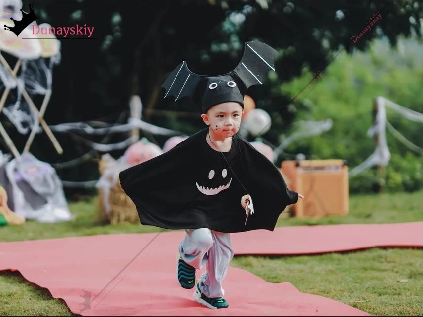 Halloween fantasma cosplay manto conjunto trajes demônio da morte disfarce adulto crianças roupas halloween estranho traje-kta-