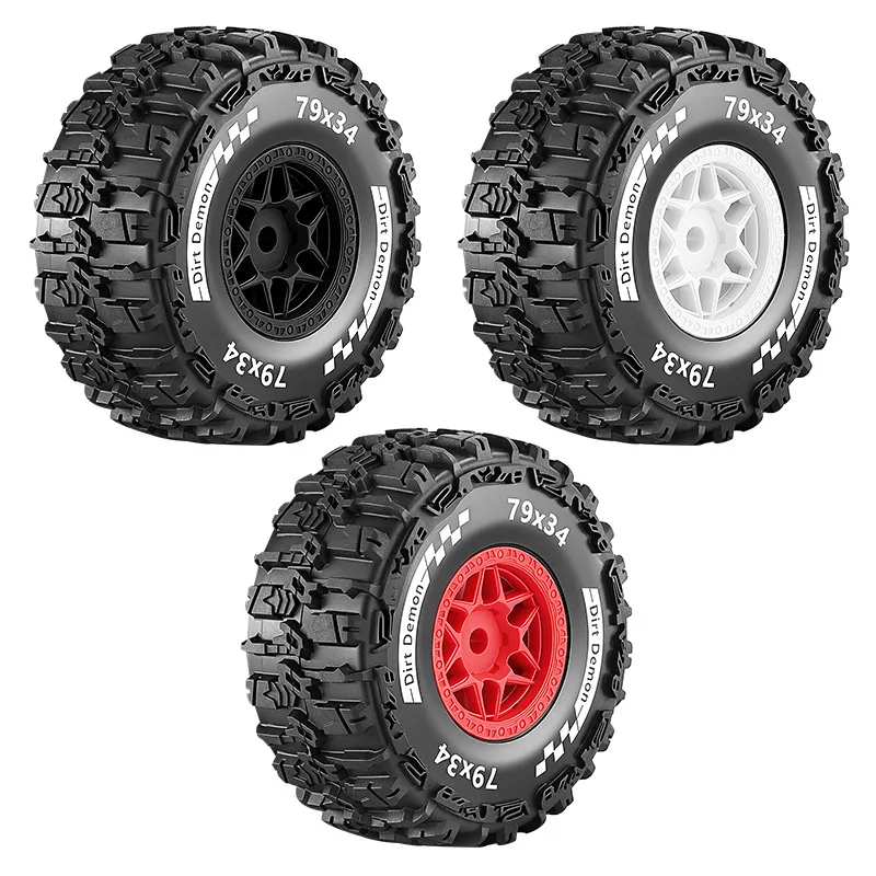 Soft Rubber 1/14 1/16 Short Course Tire High Grip Off Road Tyres For TRAXXAS MINI SLASH RC Buggy Car
