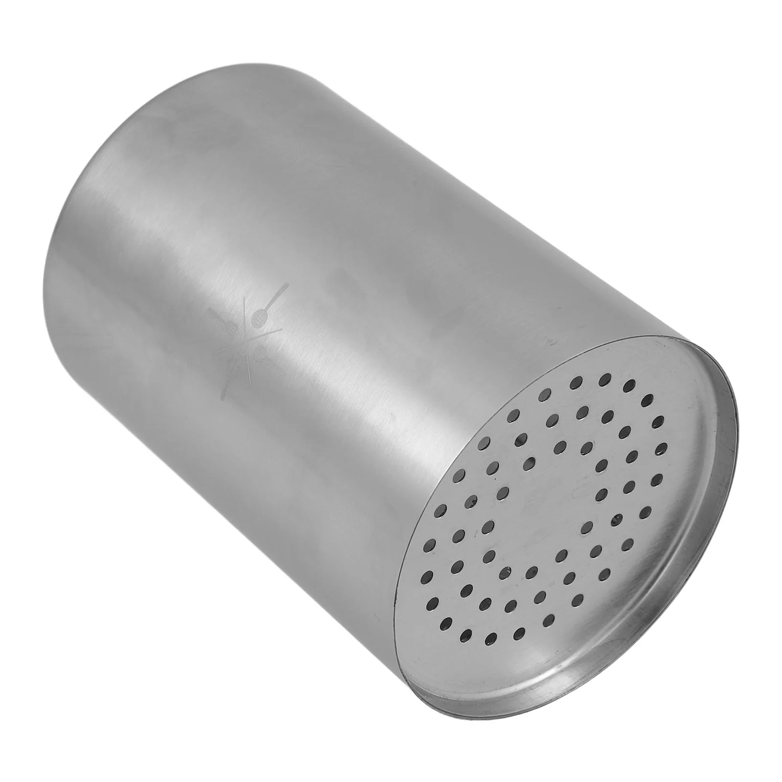 

Stainless Steel Chopsticks Holder Round Coffee Spoon Drying Rack Kitchen Supplies Cutlery Storage Container Drainage Hole Modern