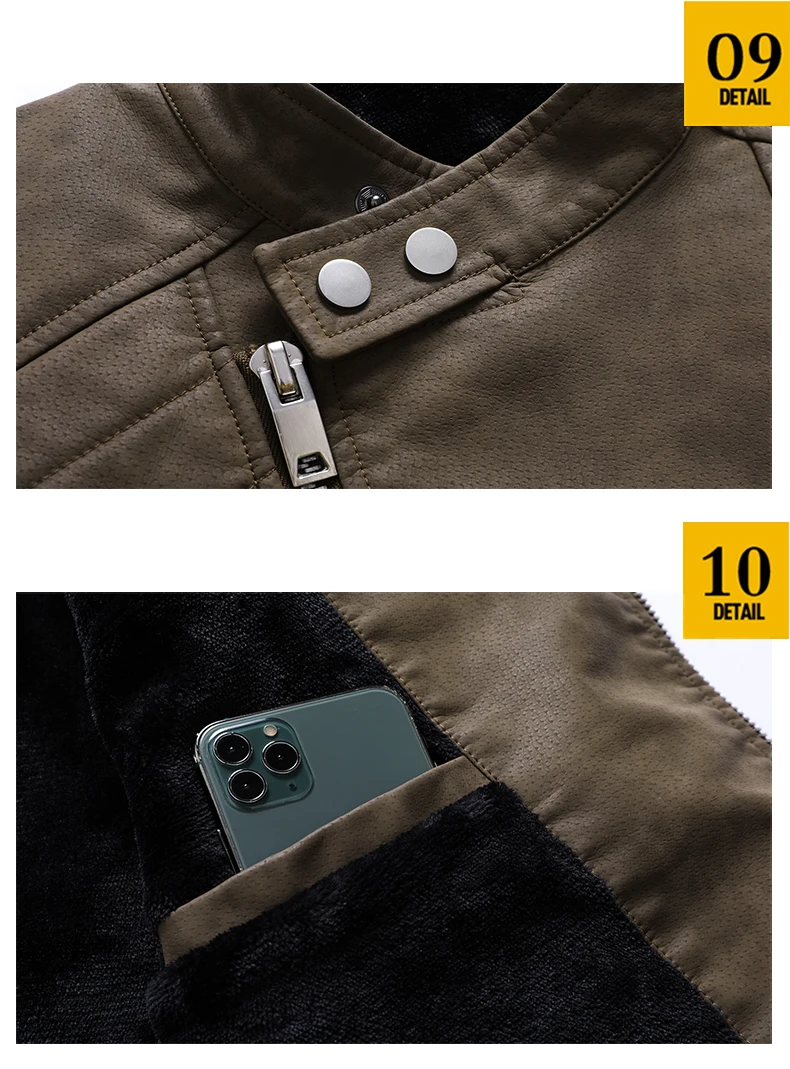 2025 Fashion Leather Jacket Men Winter Fleece Warm Zipper Motorcycle Coats Mens Fashion New Biker PU Jackets Slim Overcoat 85 Se166227aa1224feab9b76b03e5adf5a2r