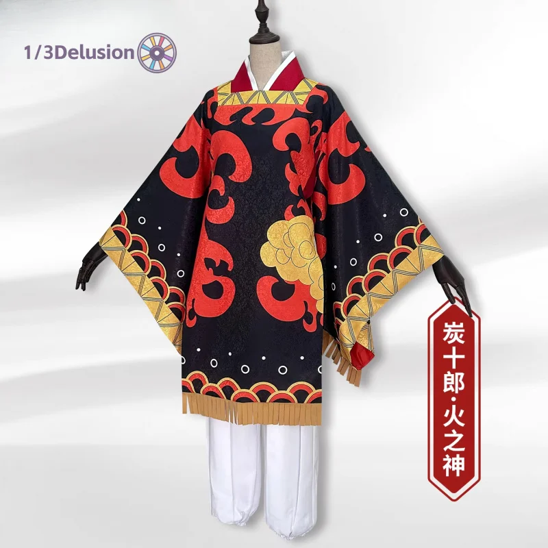 Disfraz de Cosplay de Kamado Tanjurou de 1/3Delusion Store Slayer, Uniforme de Fiesta de Anime, Disfraz de Halloween, Ropa para Jugar a Roles