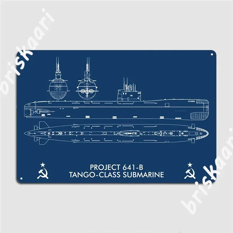 Soviet Submarine Tango Metal Plaque Poster Club Club Bar Custom Painting Décor Tin Sign Poster