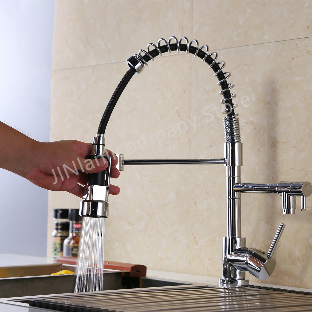 F1/2 M15*1 Replacement Faucet Hose Pull Out Hose Nylon Hose Tube Gray/Black Shower Kitchen Accessories 50/60/85/150/180/300cm view 6