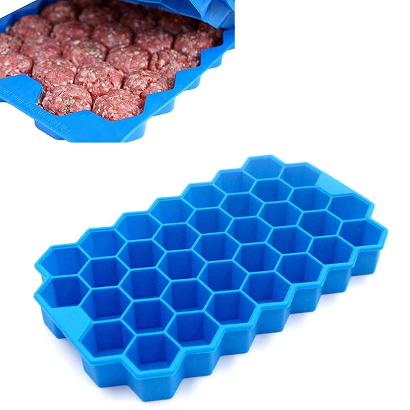 Fabricante de albóndigas de silicona de 37 rejillas, agitador de bolas de arroz, molde para albóndigas, bolas de pescado, molde para bolas de carne, herramientas para carne, accesorios de cocina