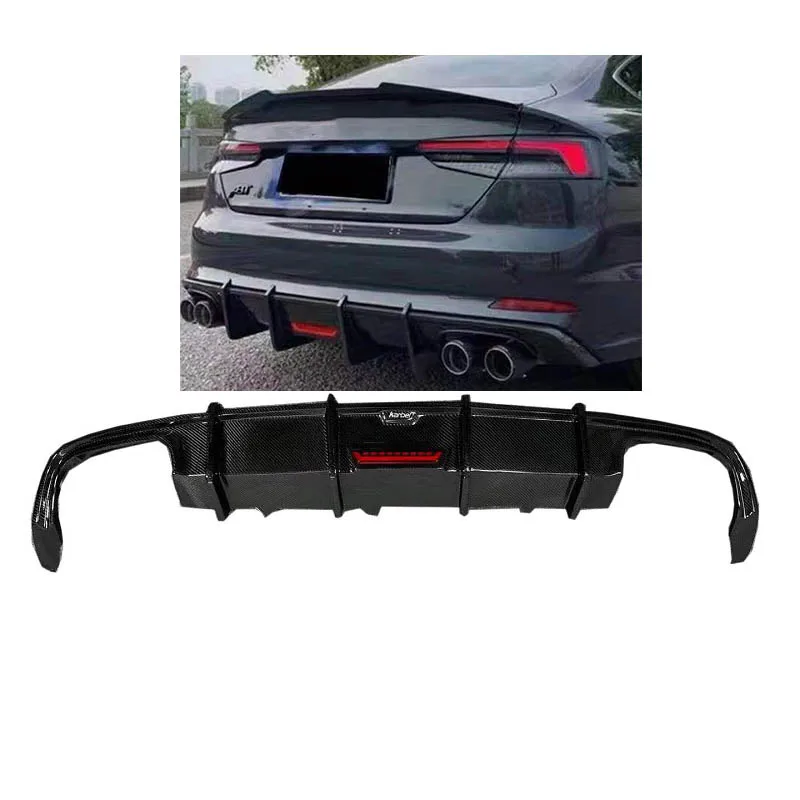 Real Carbon Fiber Diffuser Lip For Audi A5-SLINE S5 Sedan 2017-2020