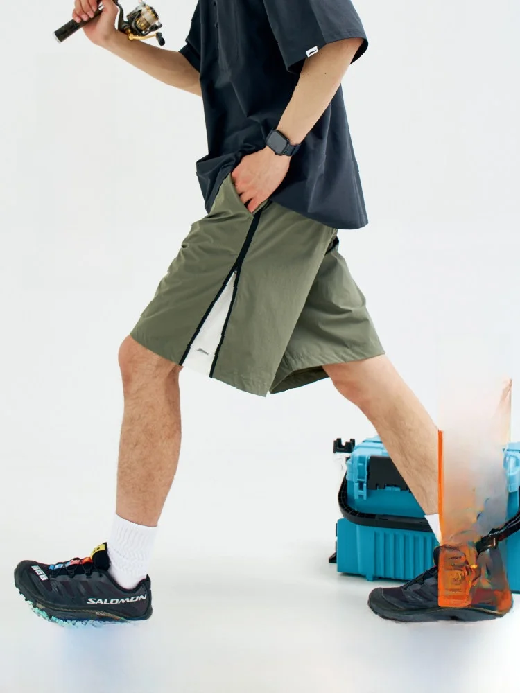 Men's Summer Air Conditioned Soft  Five-Quarter Shorts Breathable Water-Resistant Casual Comfortable Nylon Spandex Blend