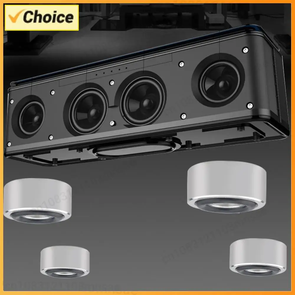 4 Stück HIFI-Lautsprecher-Spikes, Standfüße, Aluminiumlegierung, Stoßdämpfende Fußpolster, Isolations-Dämpfungspads für Verstärker