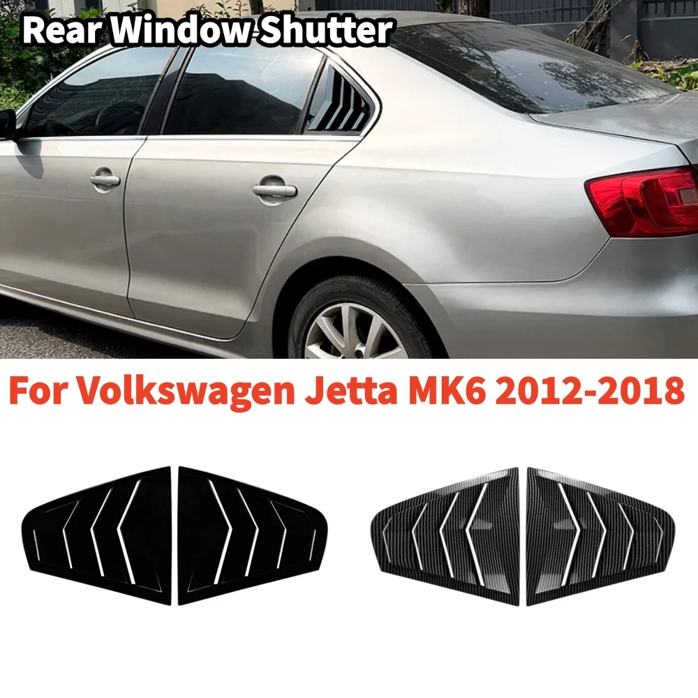 For Volkswagen Jetta MK6 2012-2018 Pair Car Rear Window Side Vent Shutter Louver Cover Trim Sticker Vent Scoop Accessories