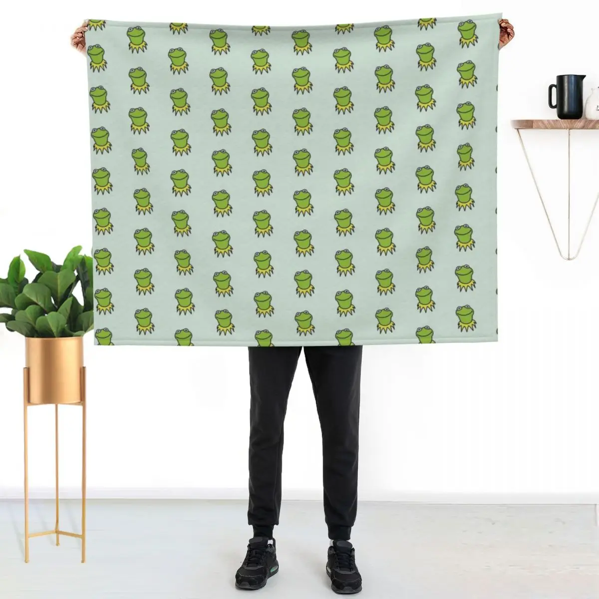 Kermit Throw Blanket Beach Giant Sofa warm for winter funny gift Quilt Winter beds Blankets