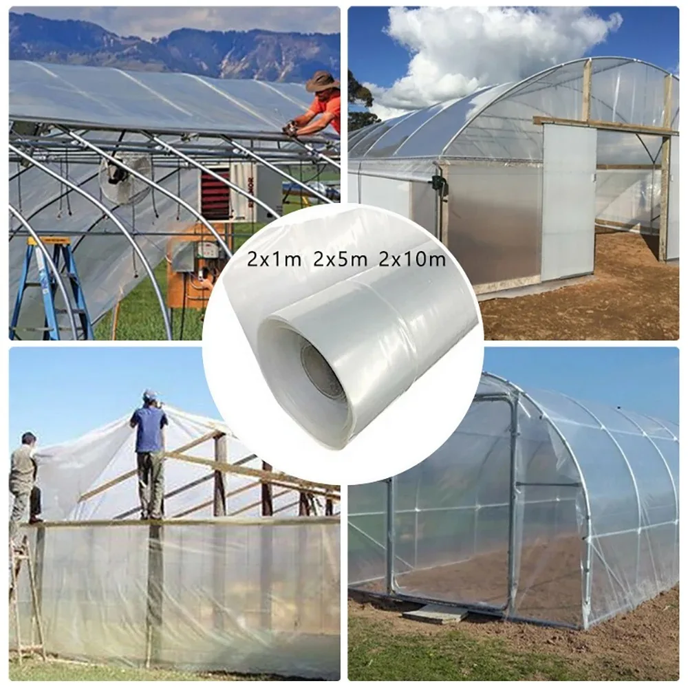 Plastic Clear Greenhouse Film Polytunnel Protective Transparent Film Cultivation Agricultural Hot House Cover Garden Accessories